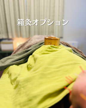 箱灸はお腹や腰などをじんわり温める温熱ケアで、
内臓の冷えや血流の低下が気になる方におすすめです。